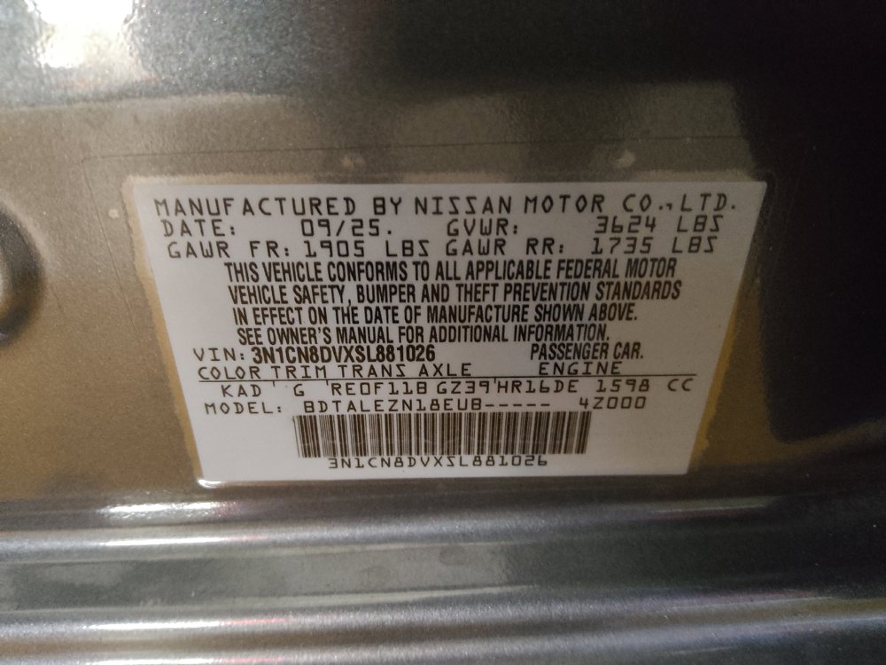 Used 2025 Nissan Versa S w/ Trunk Package FWD image 33