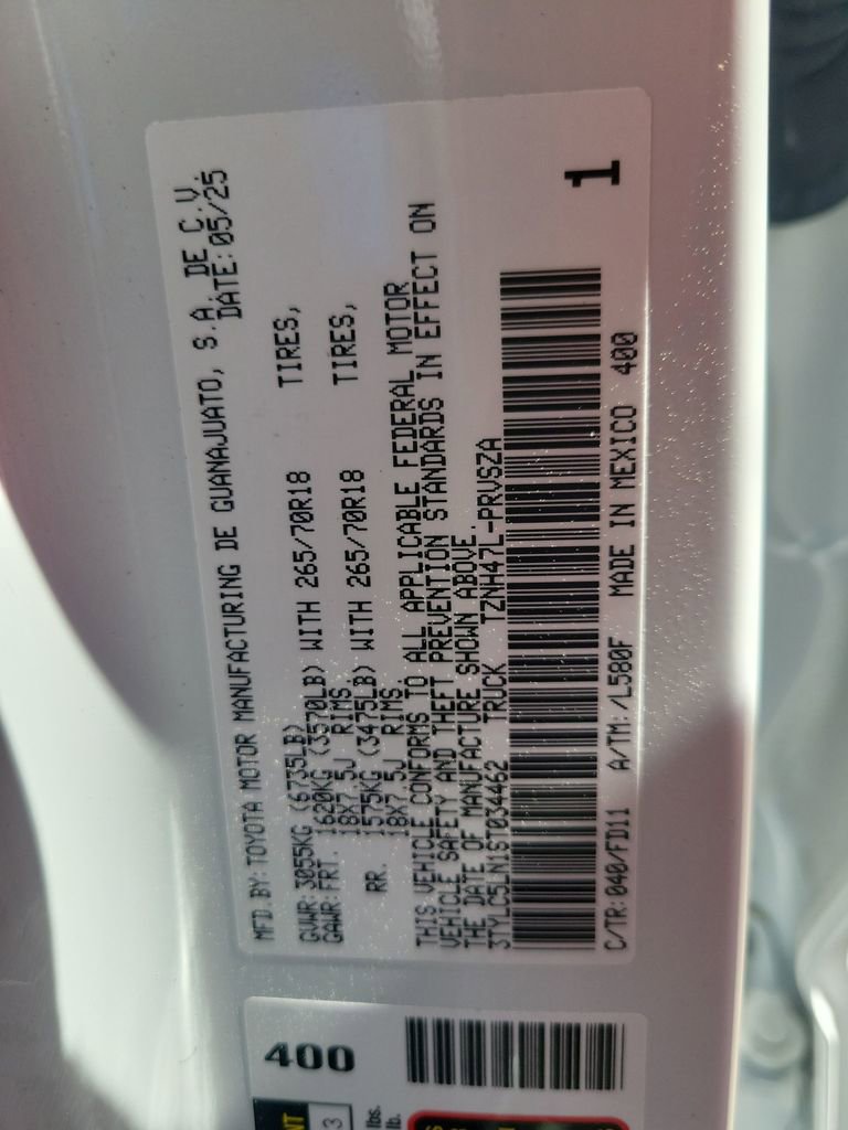 Certified 2025 Toyota Tacoma TRD Off-Road w/ TRD Off Road Upgrade Package image 7