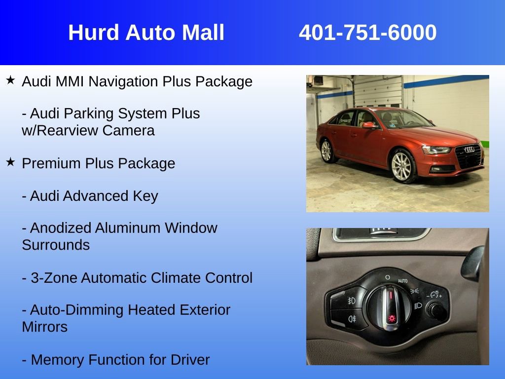 Used 2014 Audi A4 2.0T Premium Plus w/ Premium Plus Package image 12