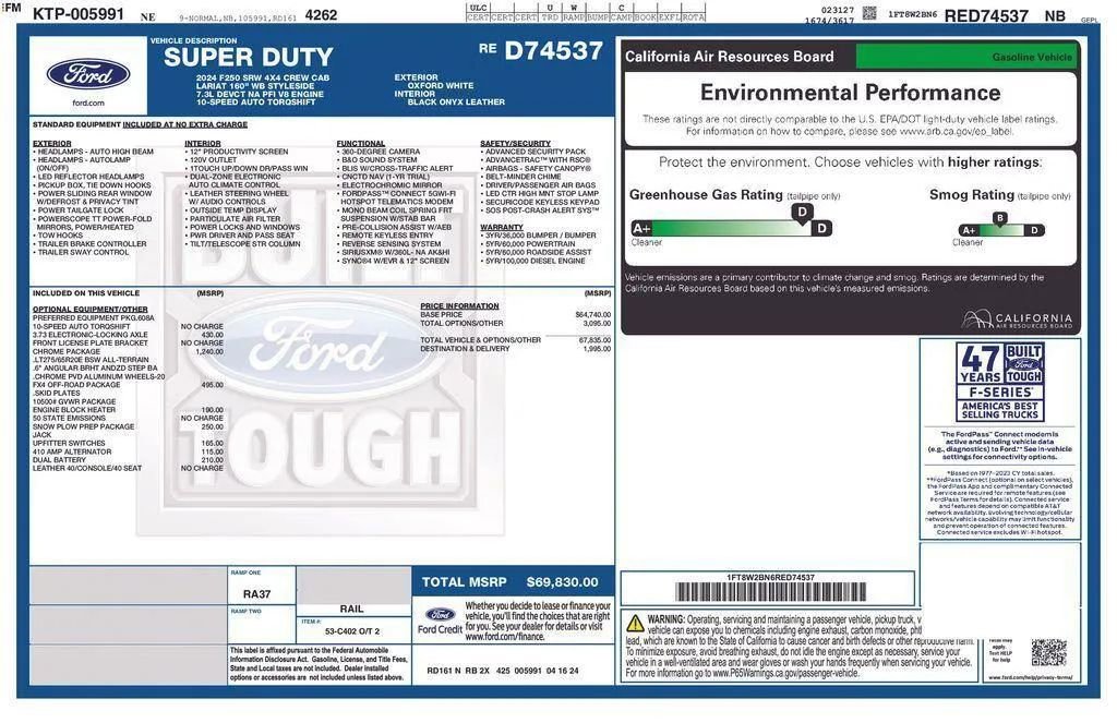 Used 2024 Ford F250 Lariat w/ Chrome Package image 2