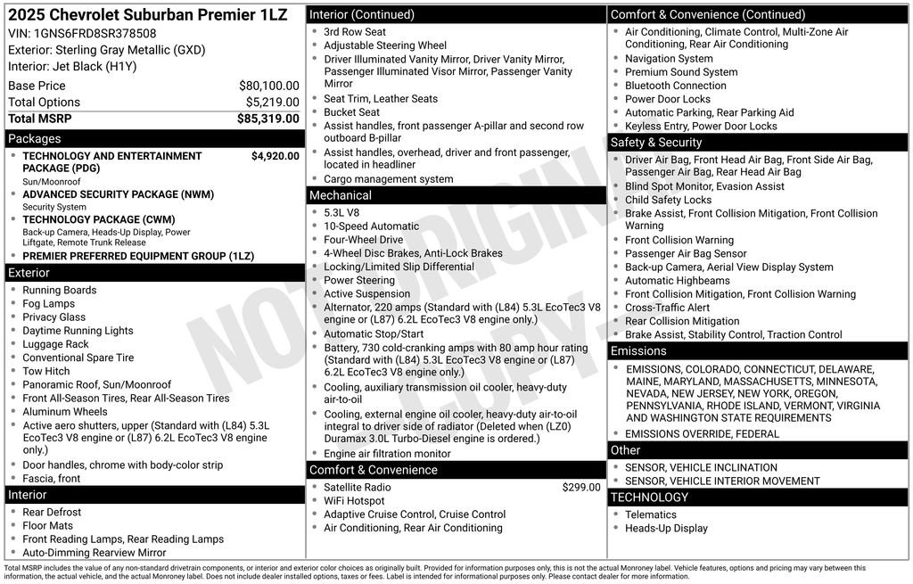 New 2025 Chevrolet Suburban Premier image 4