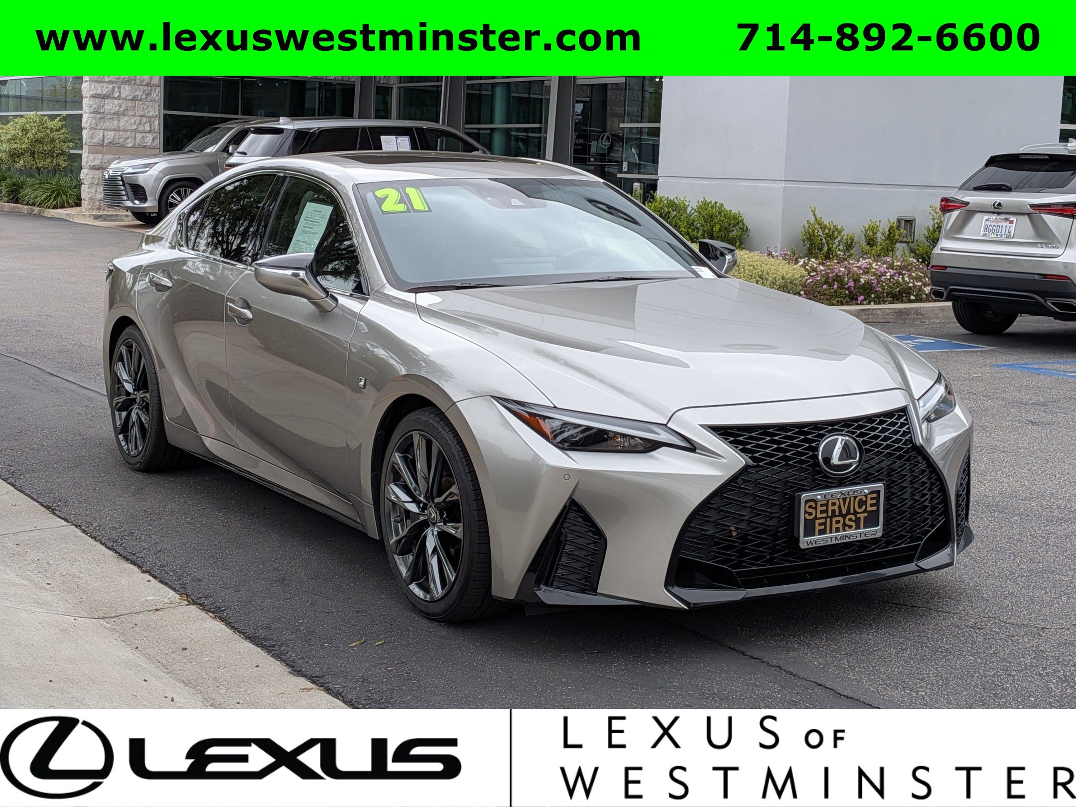 Certified 2021 Lexus IS 350 F Sport w/ Navigation Package RWD image 3
