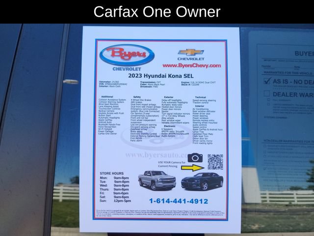 Used 2023 Hyundai Kona SEL w/ Cargo Package FWD image 13