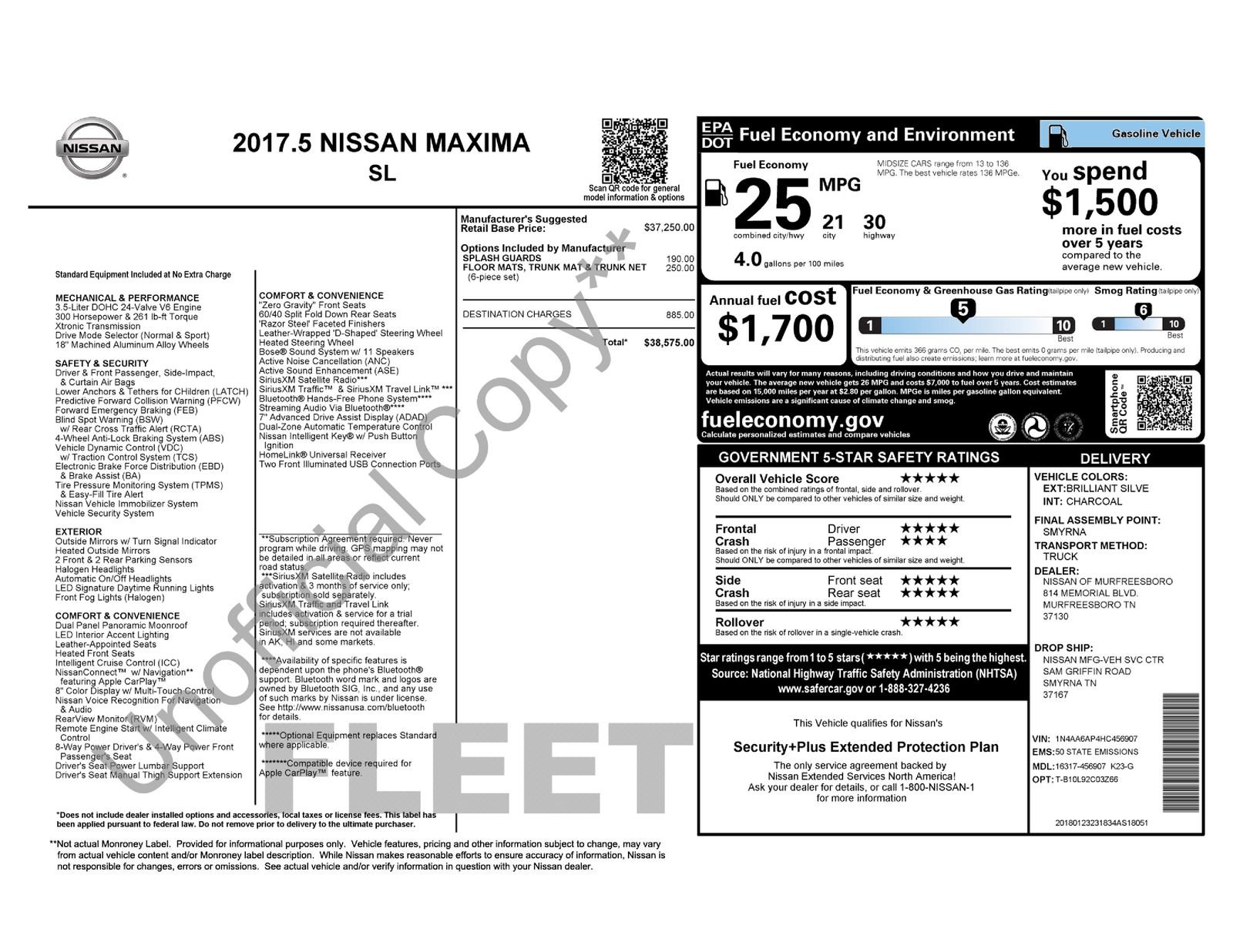 Used 2017 Nissan Maxima 3.5 SL image 33