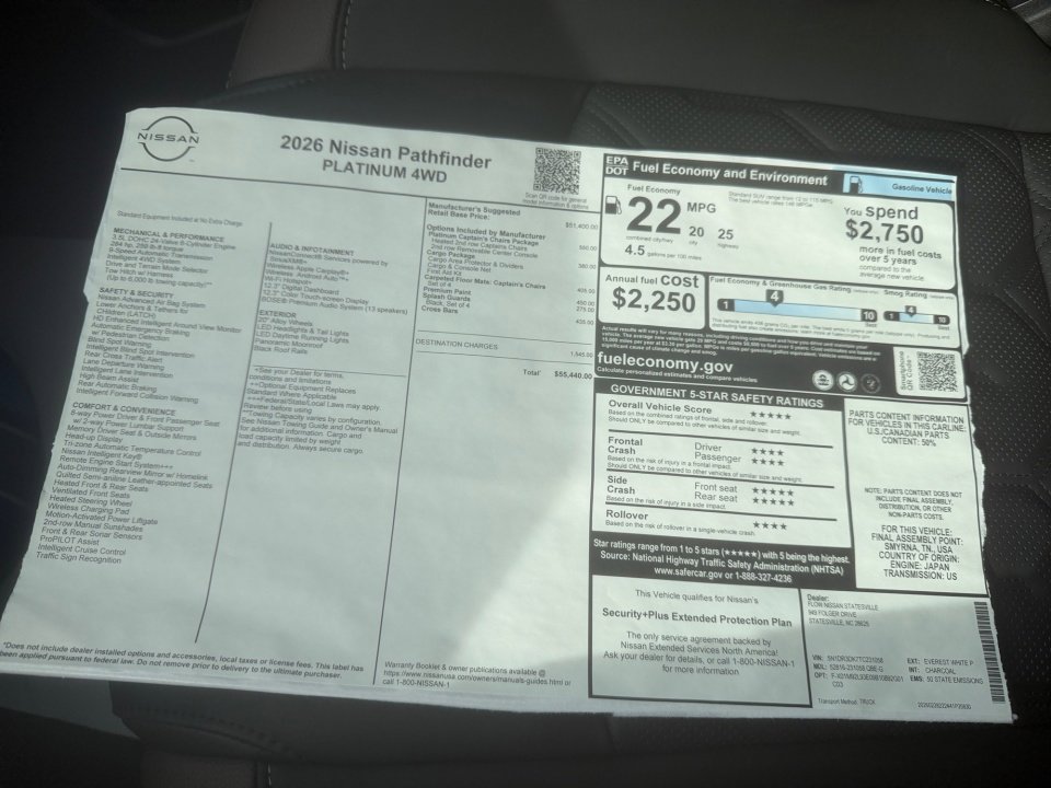 New 2026 Nissan Pathfinder Platinum image 33