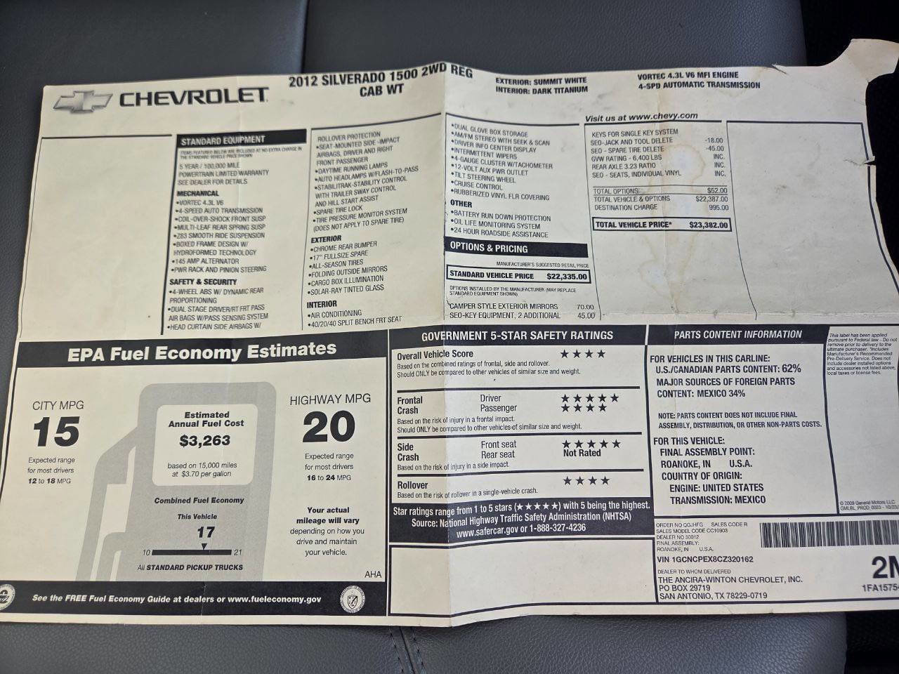 Used 2012 Chevrolet Silverado 1500 W/T image 23