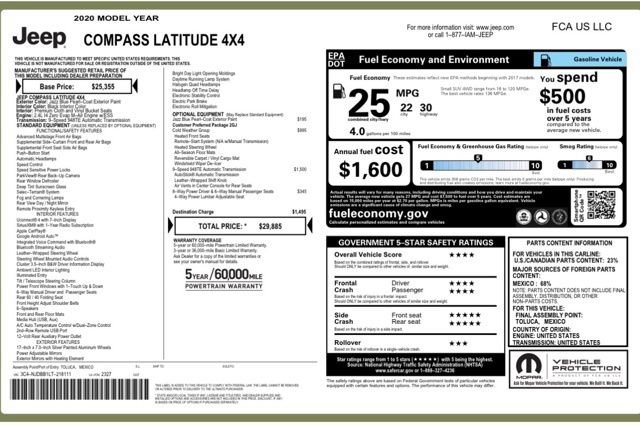 Used 2020 Jeep Compass Latitude w/ Cold Weather Group image 38
