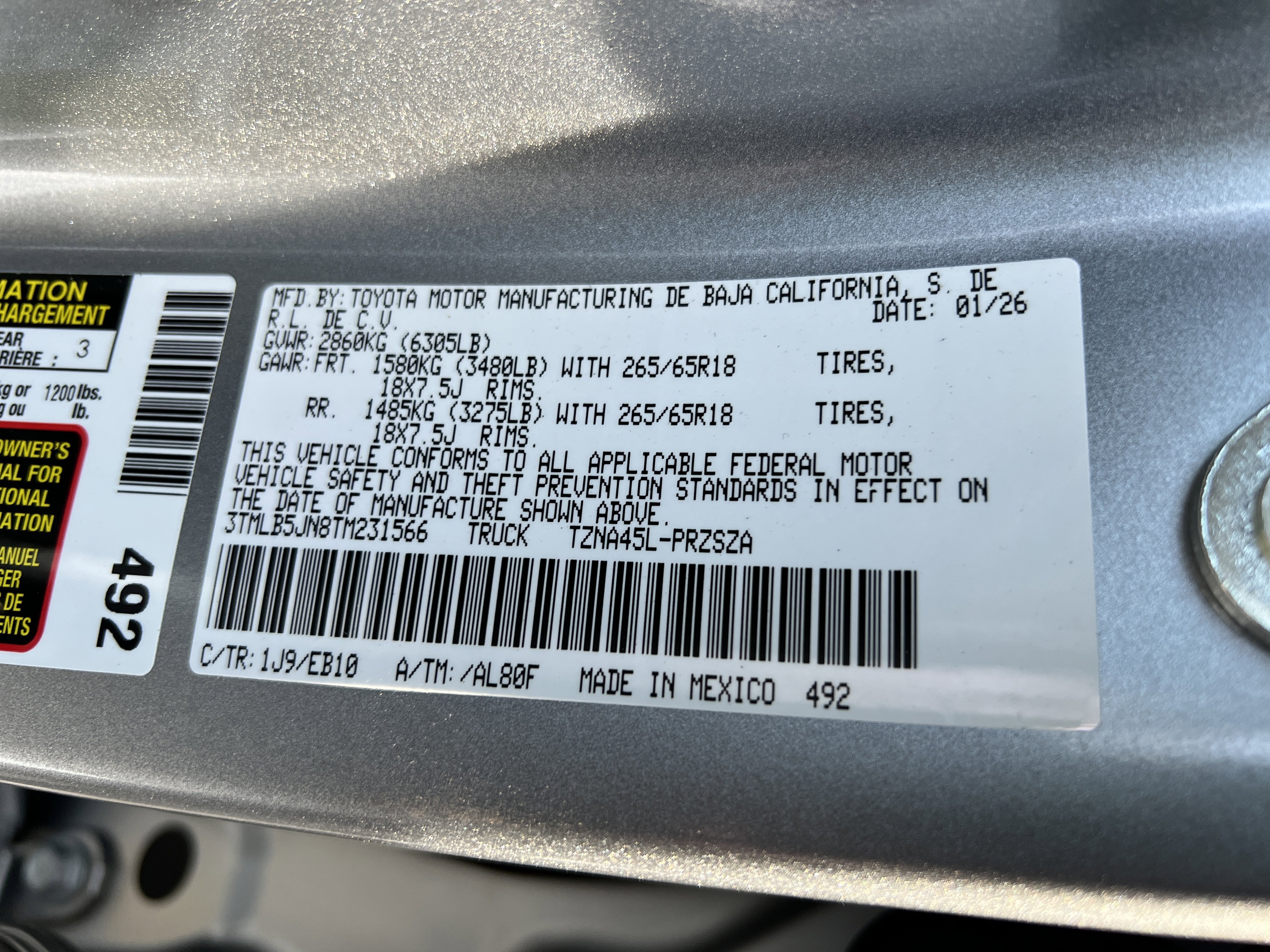 New 2026 Toyota Tacoma Limited image 8