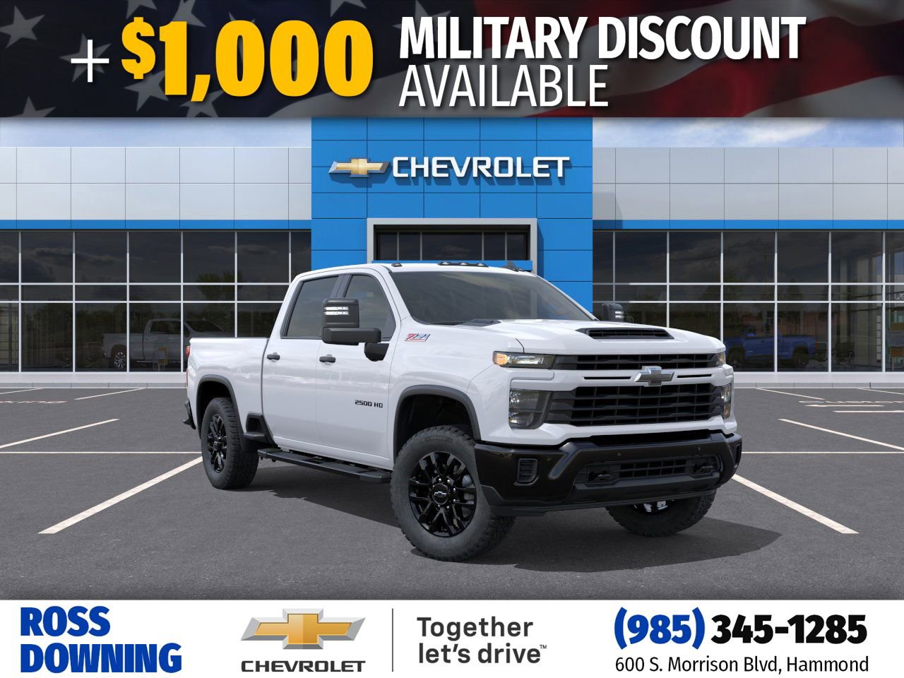 New 2026 Chevrolet Silverado 2500 Custom w/ Custom Value Package