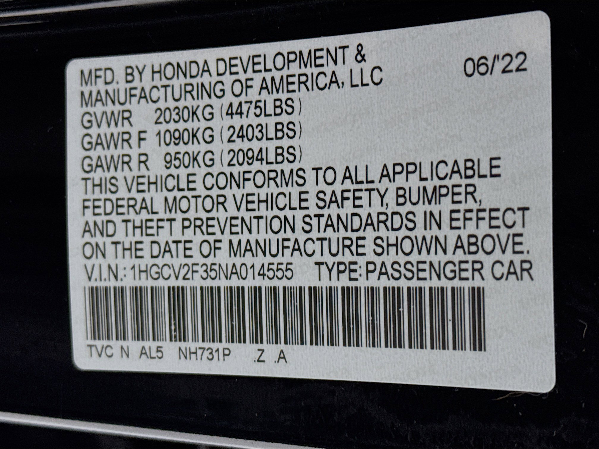 Certified 2022 Honda Accord Sport image 31