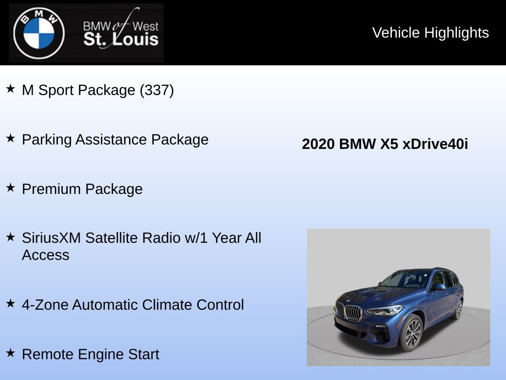 Used 2020 BMW X5 xDrive40i w/ M Sport Package AWD/4WD image 8