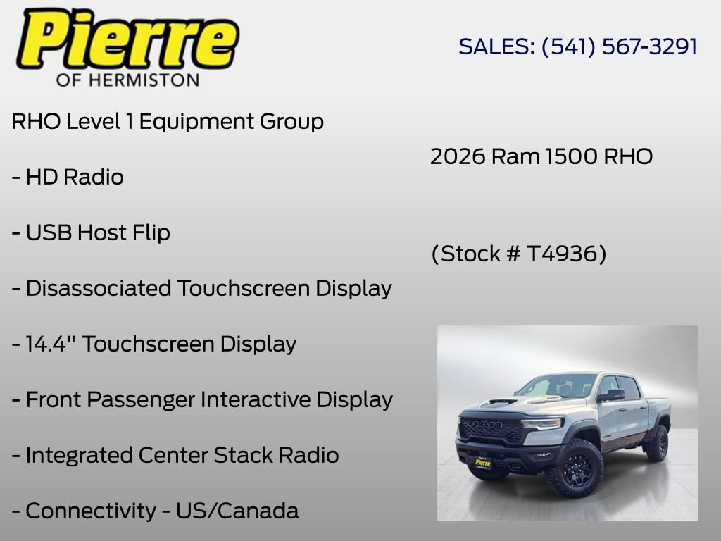 New 2026 RAM 1500 RHO w/ RHO Level 1 Equipment Group AWD/4WD image 24
