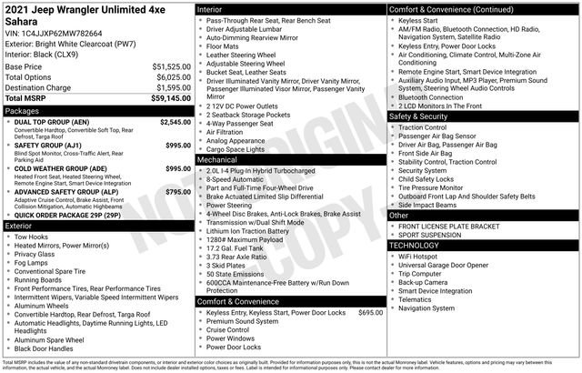 Used 2021 Jeep Wrangler Unlimited Sahara w/ Dual Top Group image 11