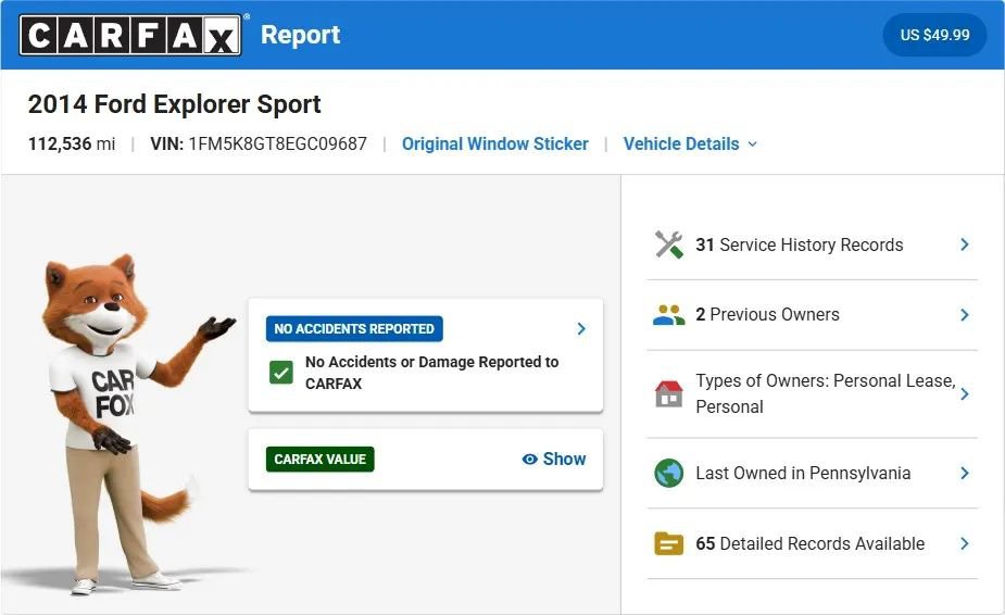 Used 2014 Ford Explorer Sport w/ Equipment Group 401A AWD/4WD image 24