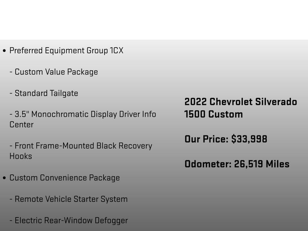 Used 2022 Chevrolet Silverado 1500 Custom w/ Rally Edition AWD/4WD image 18