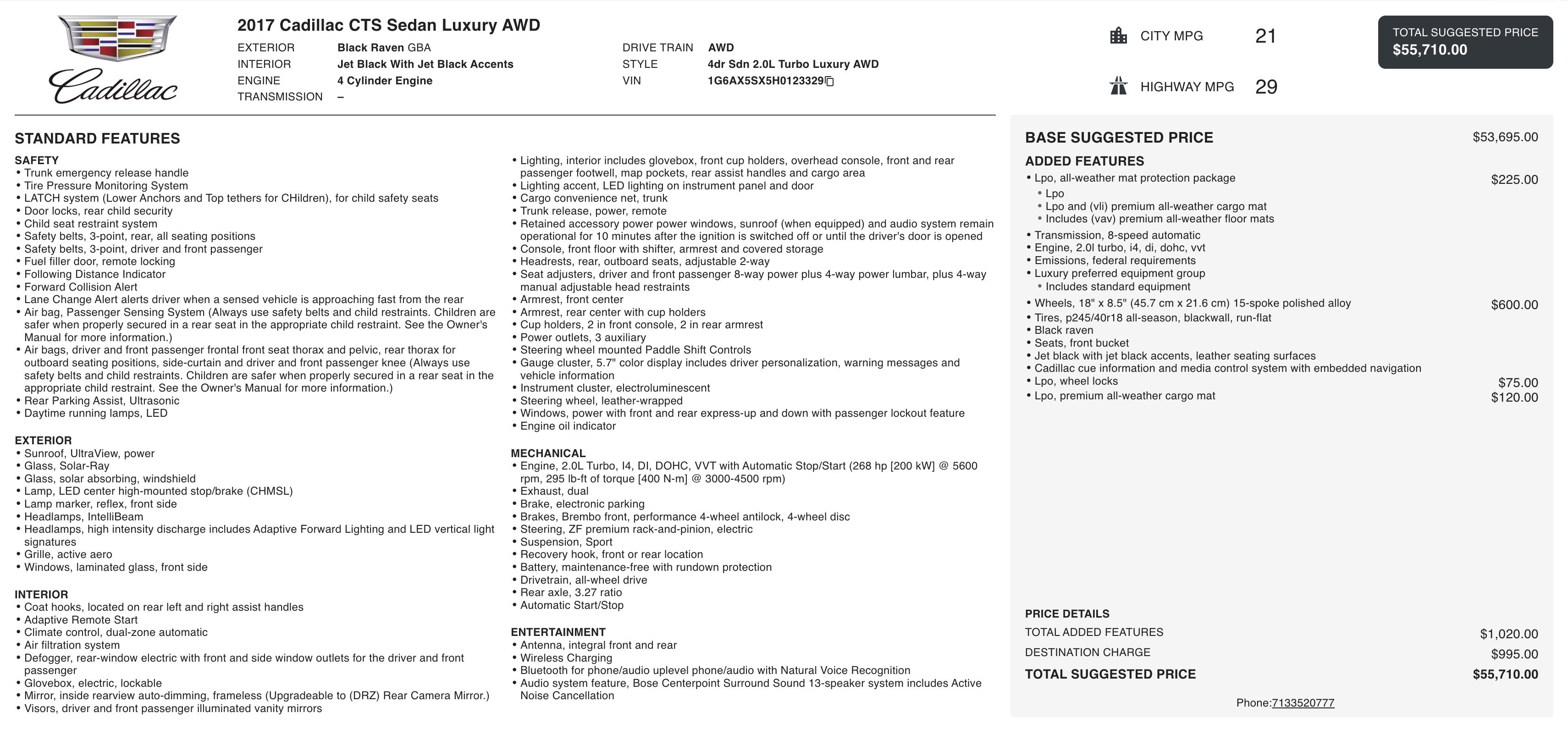 Used 2017 Cadillac CTS Luxury image 2