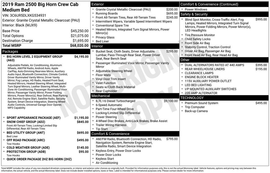 Certified 2019 RAM 2500 Big Horn AWD/4WD image 51