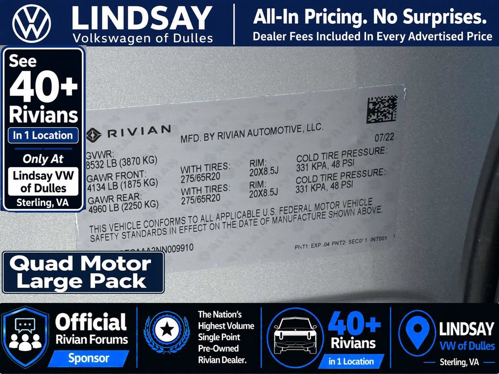 Used 2022 Rivian R1T Adventure AWD/4WD image 31