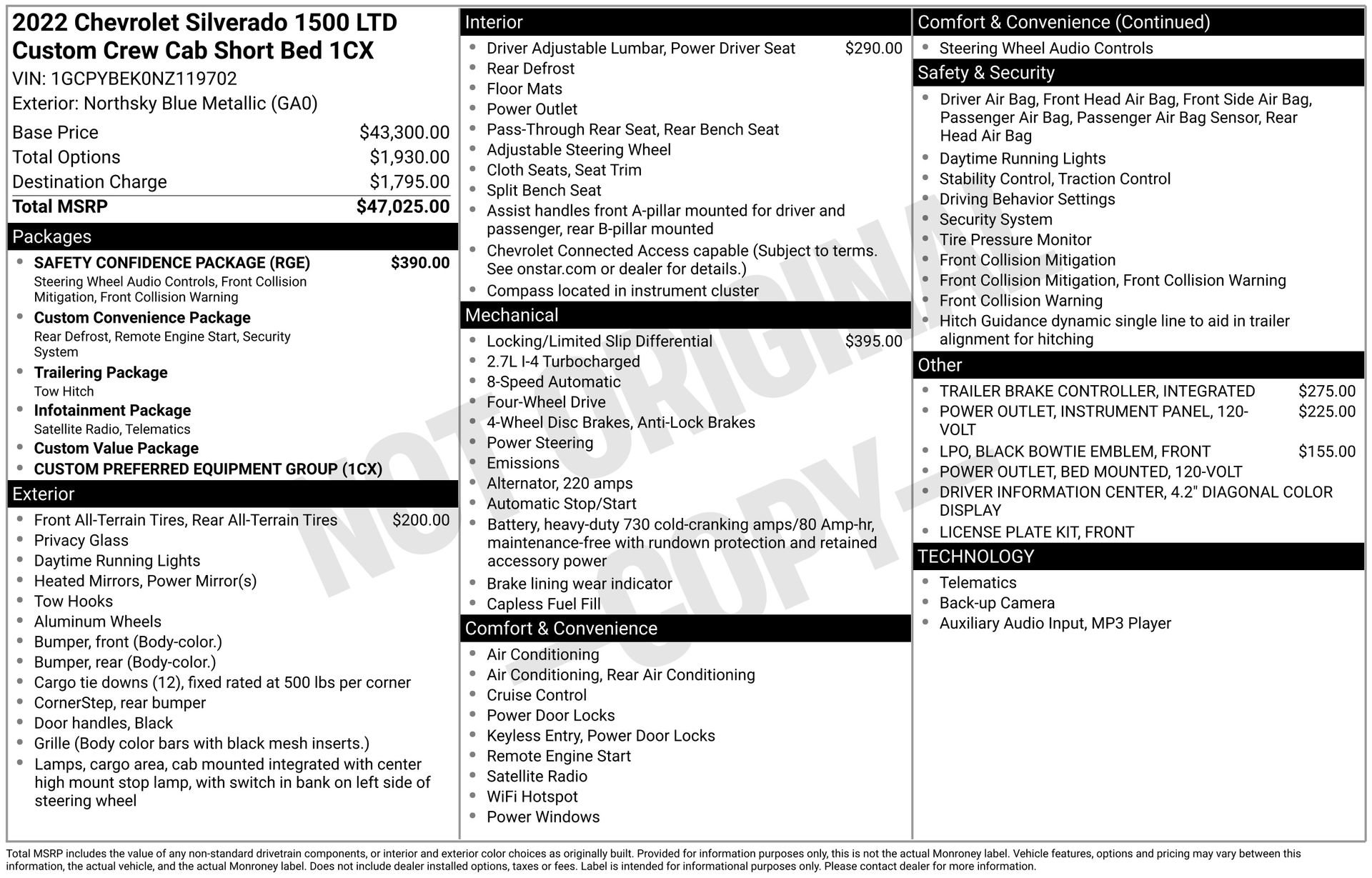 Used 2022 Chevrolet Silverado 1500 Custom w/ Safety Confidence Package image 4