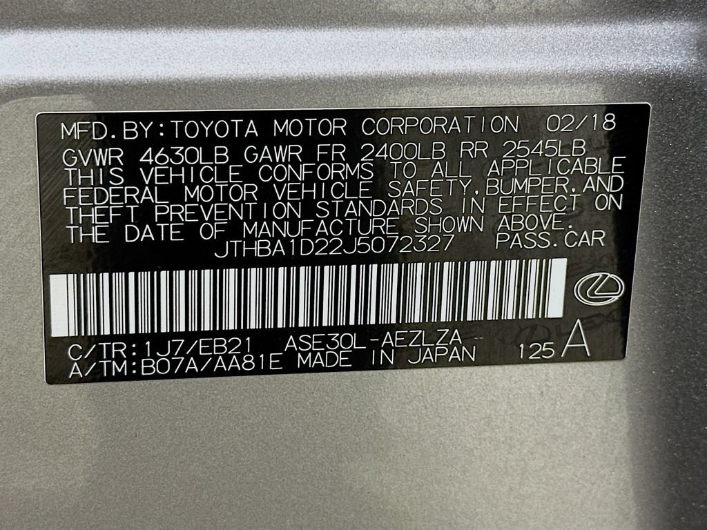 Used 2018 Lexus IS 300 w/ Accessory Package 2 RWD image 38