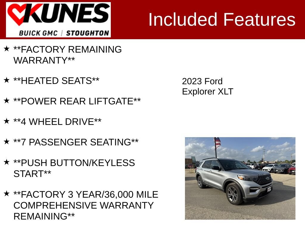 Used 2023 Ford Explorer XLT w/ Equipment Group 202A AWD/4WD image 3