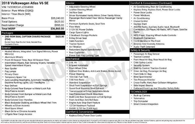 Used 2018 Volkswagen Atlas SE image 8