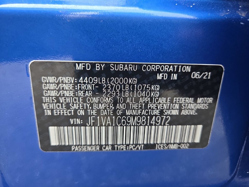 Used 2021 Subaru WRX Premium w/ Popular Package #3 (IZT) AWD/4WD image 21