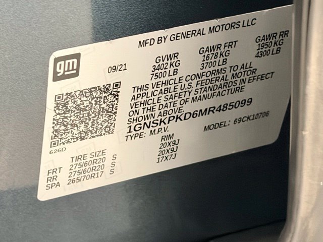 Certified 2021 Chevrolet Tahoe Z71 AWD/4WD image 20