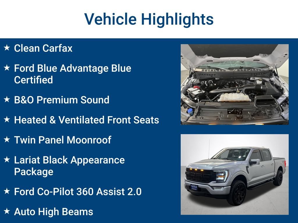 Certified 2023 Ford F150 Lariat w/ Equipment Group 502A High AWD/4WD image 3