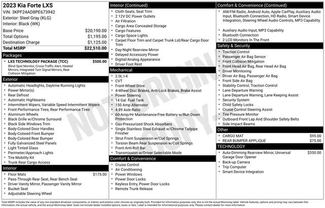 Used 2023 Kia Forte LXS w/ LXS Technology Package FWD image 31