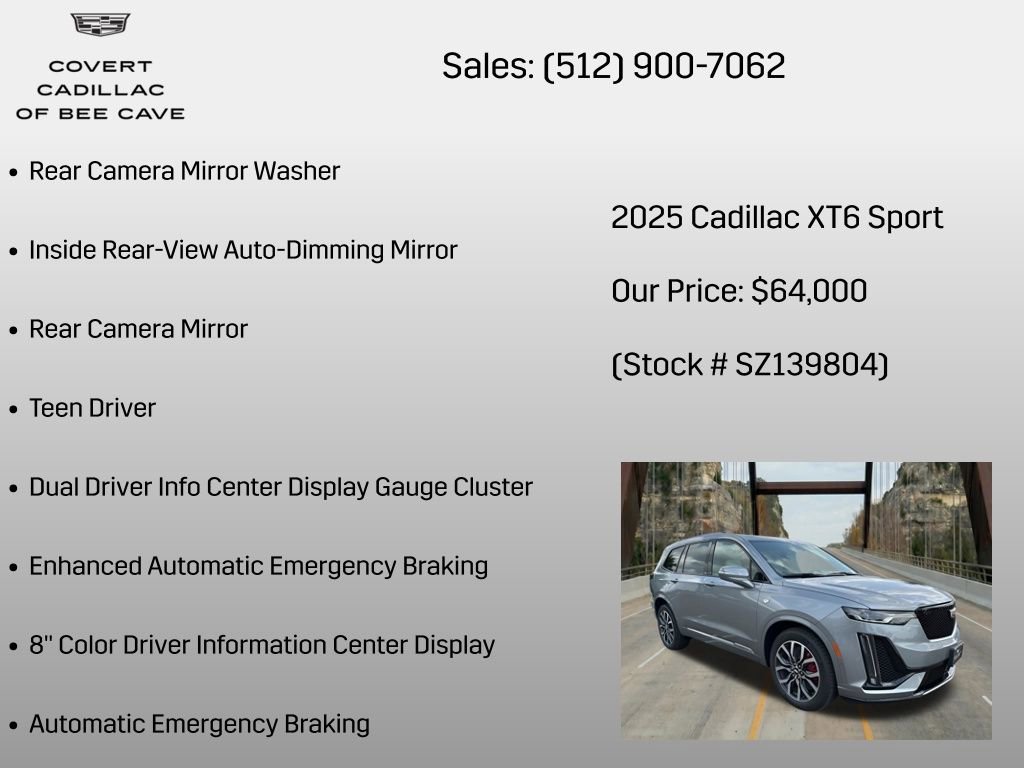 New 2025 Cadillac XT6 Sport w/ Technology Package AWD/4WD image 24
