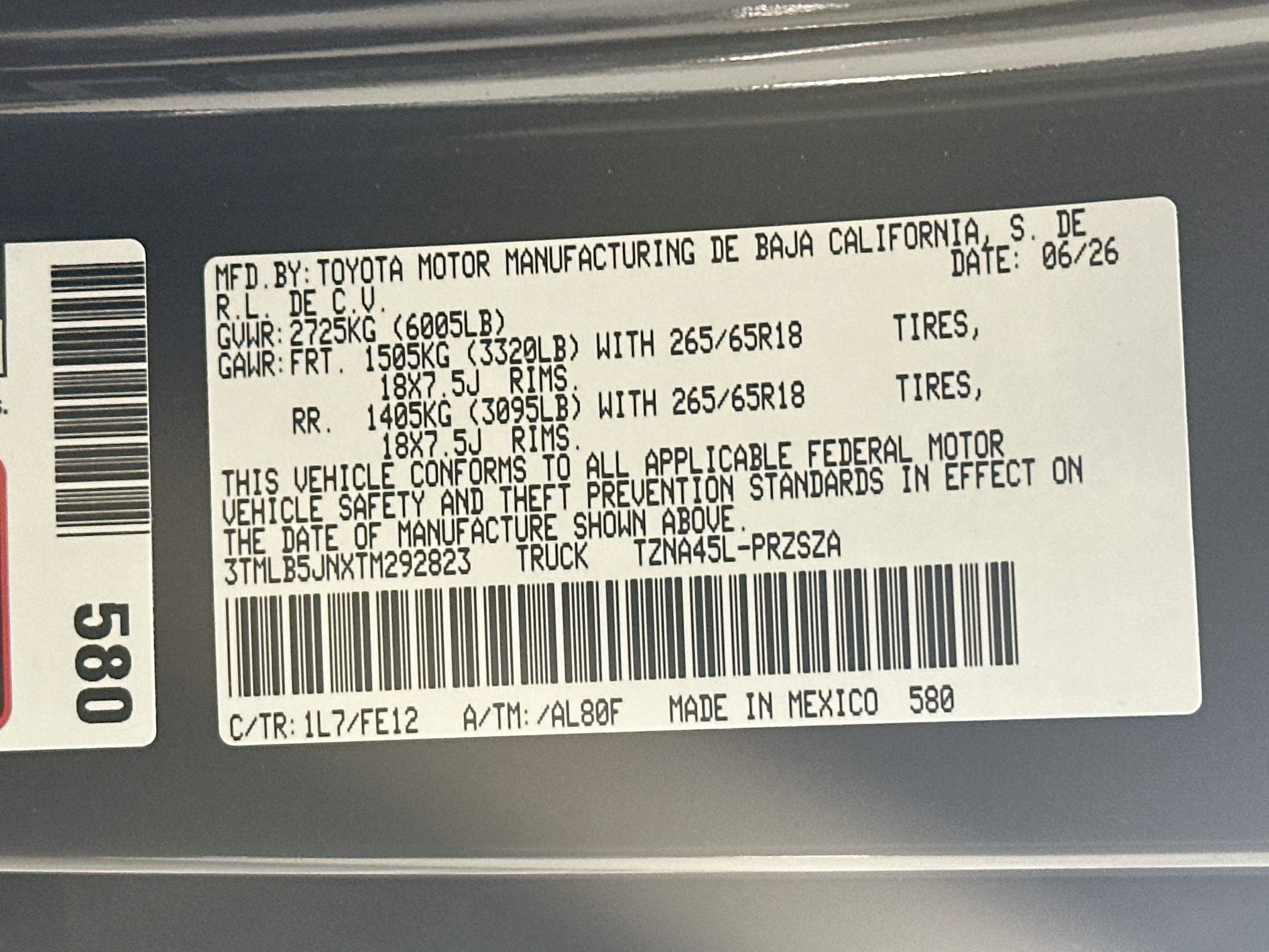 Used 2026 Toyota Tacoma TRD Sport AWD/4WD image 12