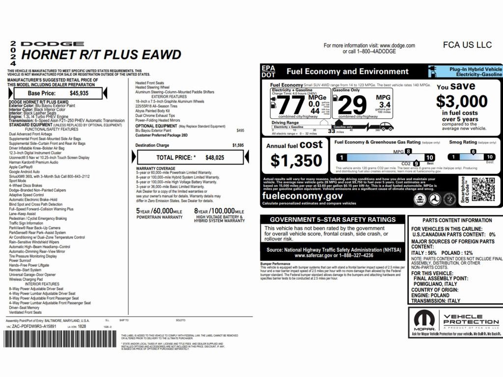 Used 2024 Dodge Hornet R/T Plus image 2