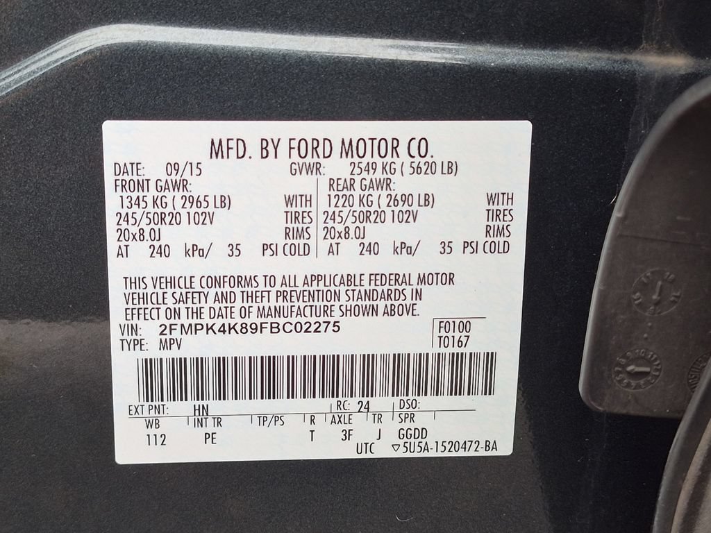 Used 2015 Ford Edge Titanium w/ Equipment Group 302A AWD/4WD image 36