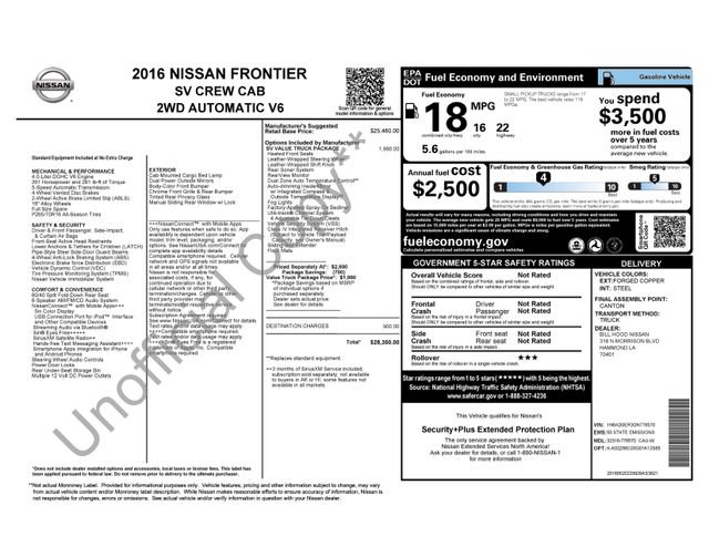 Used 2016 Nissan Frontier SV w/ SV Value Truck Package RWD image 4