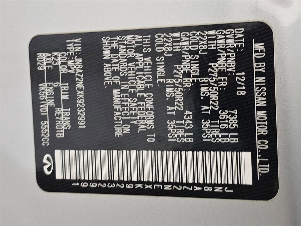 Used 2019 INFINITI QX80 Limited w/ All-Season Package image 38