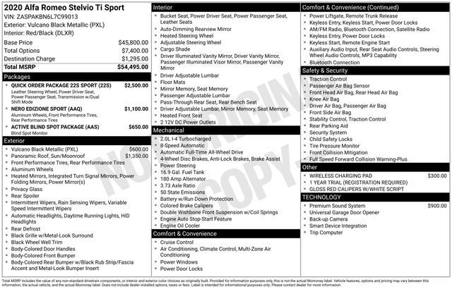 Used 2020 Alfa Romeo Stelvio Ti Sport w/ Quick Order Package 22S Sport image 4