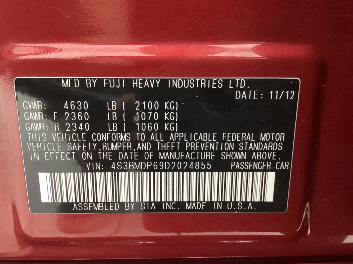 Used 2013 Subaru Legacy 3.6R Limited image 50