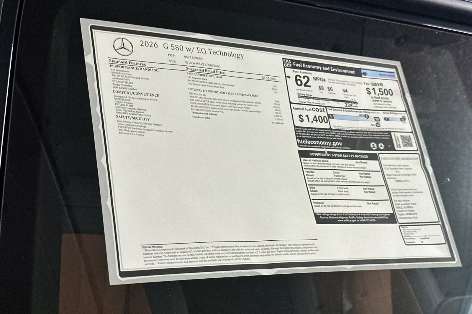 New 2026 Mercedes-Benz G 580 w/ EQ Technology image 30