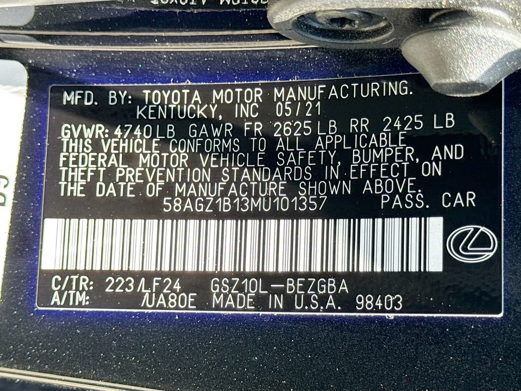 Used 2021 Lexus ES 350 F Sport w/ Accessory Package FWD image 40