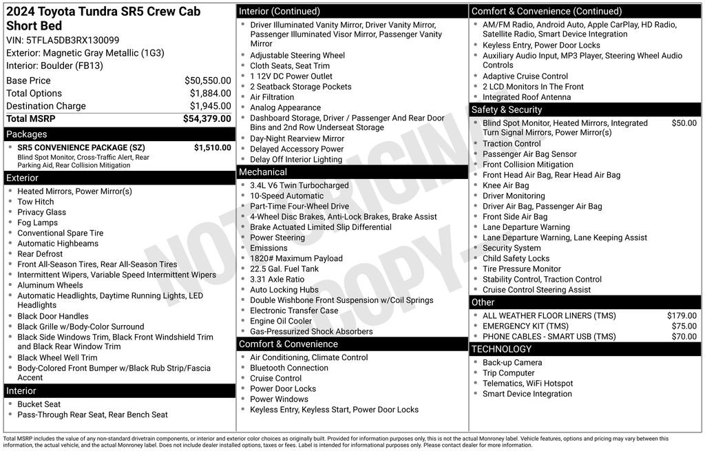 Used 2024 Toyota Tundra SR5 w/ SR5 Convenience Package AWD/4WD image 25