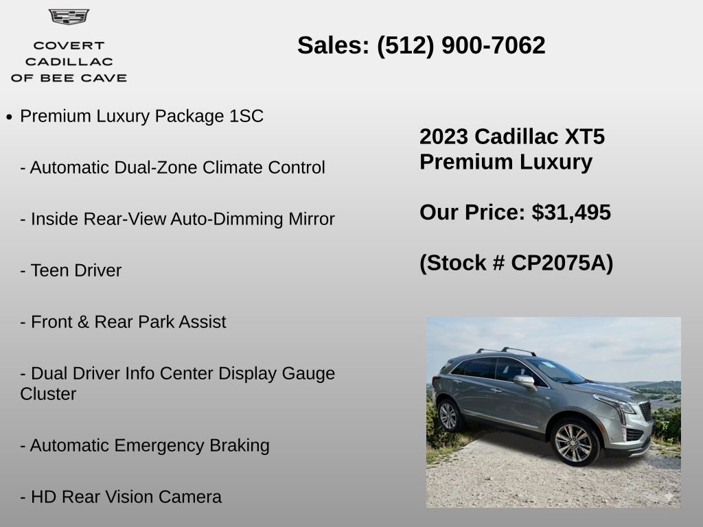 Used 2023 Cadillac XT5 Premium Luxury w/ Technology Package image 6