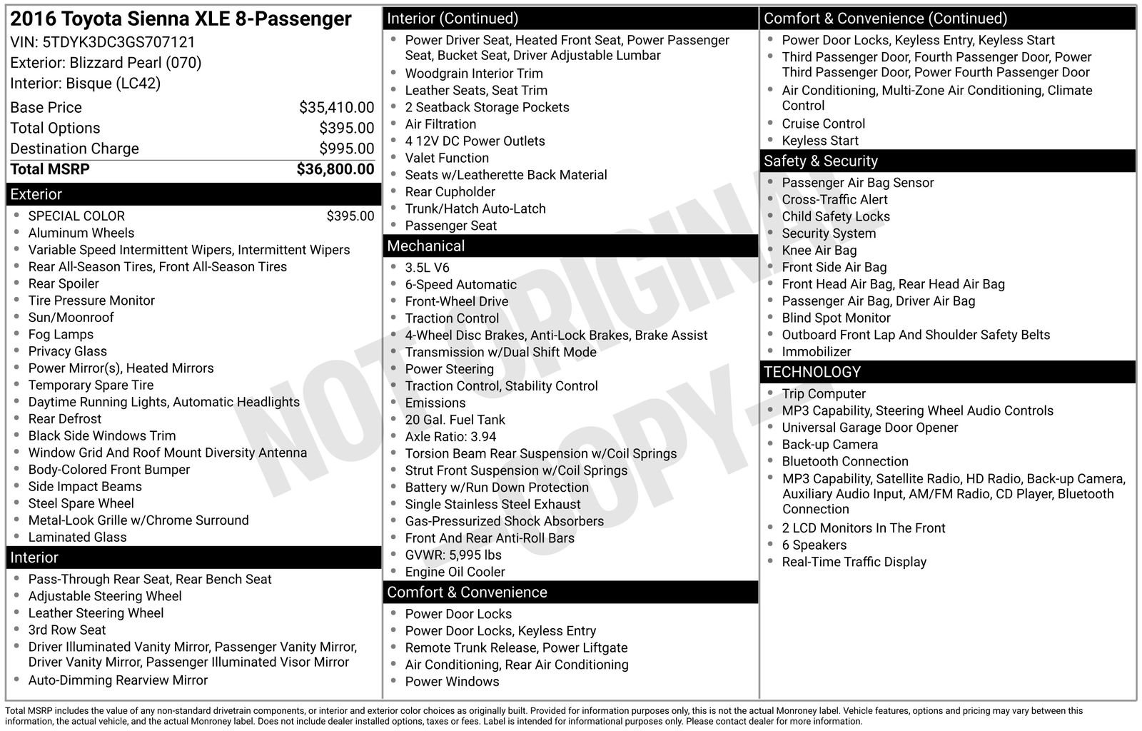 Used 2016 Toyota Sienna XLE FWD image 22