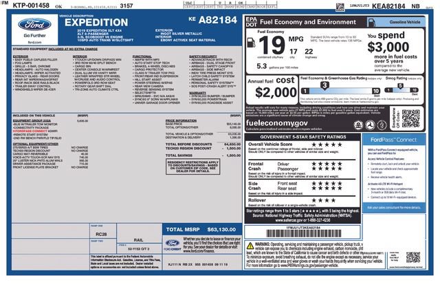 Used 2019 Ford Expedition XLT w/ Equipment Group 202A AWD/4WD image 19