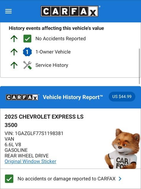 Used 2025 Chevrolet Express 3500 LS w/ Chrome Appearance Package image 4