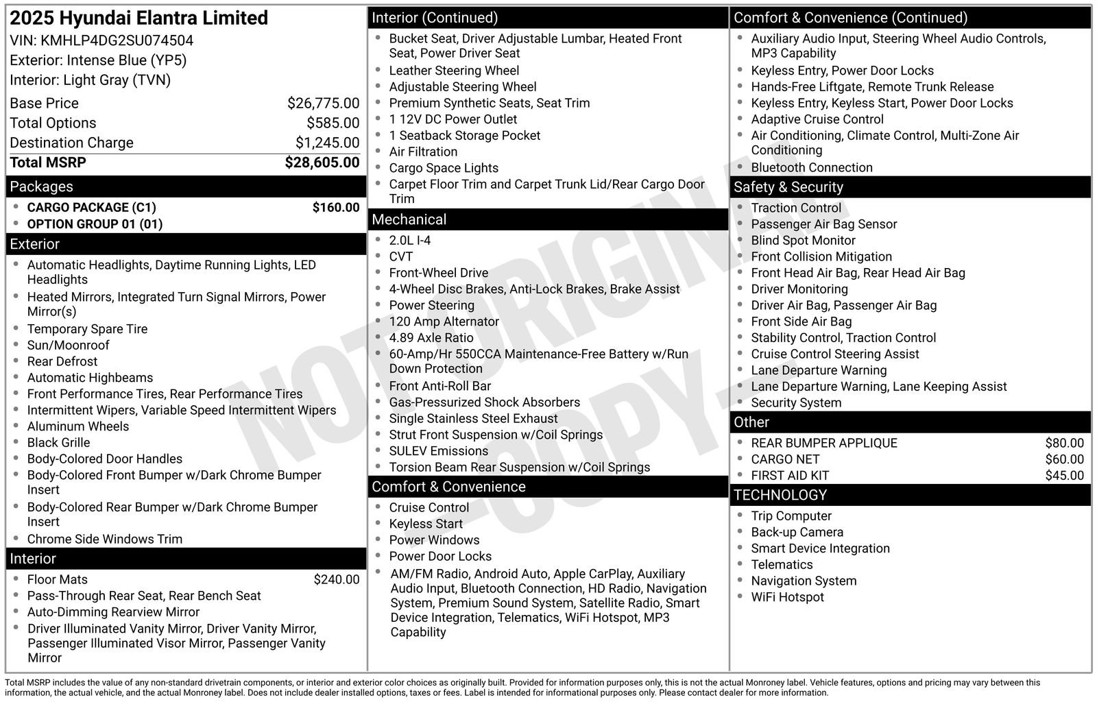 Used 2025 Hyundai Elantra Limited w/ Cargo Package image 39