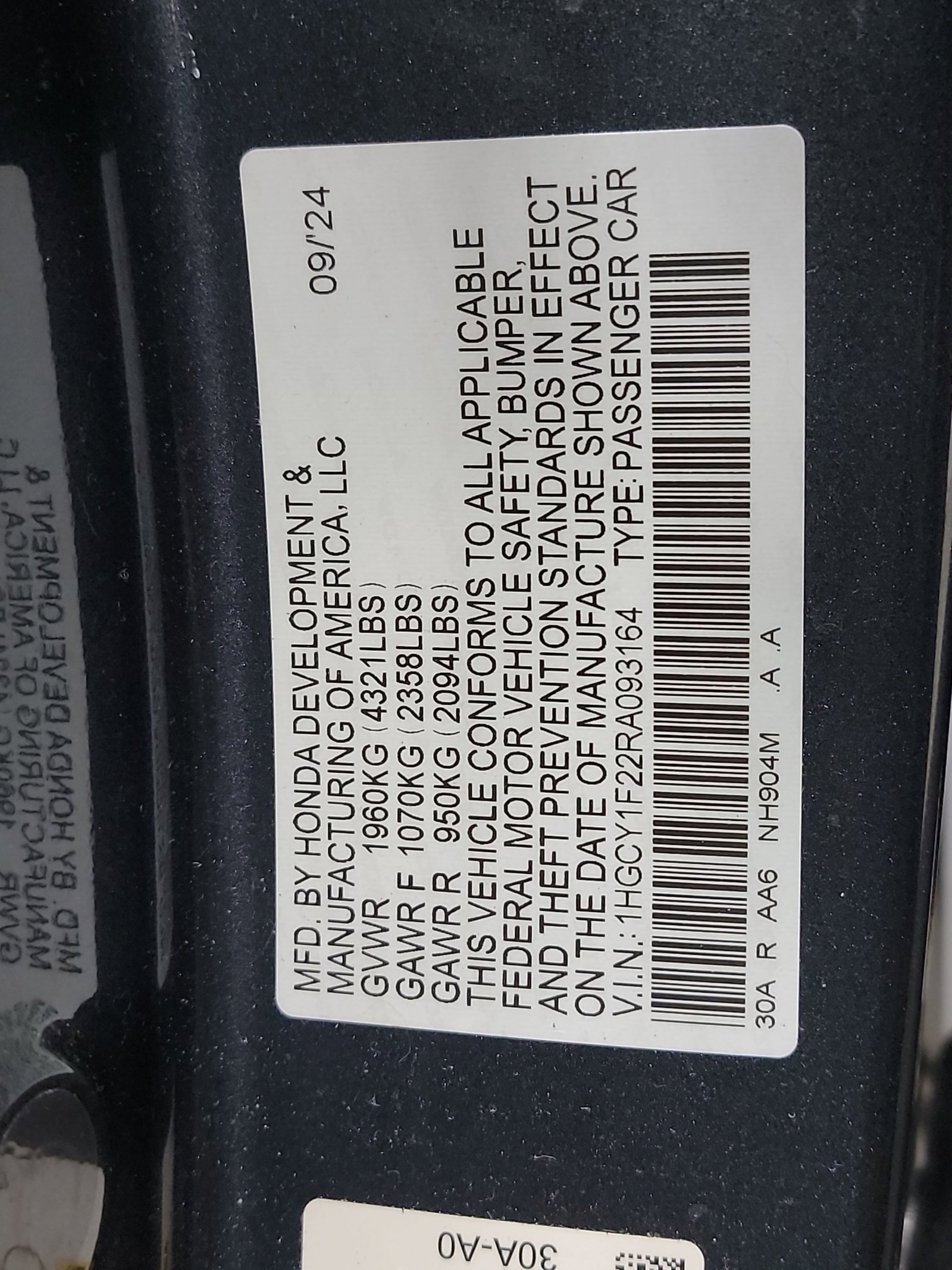 Certified 2024 Honda Accord LX image 32