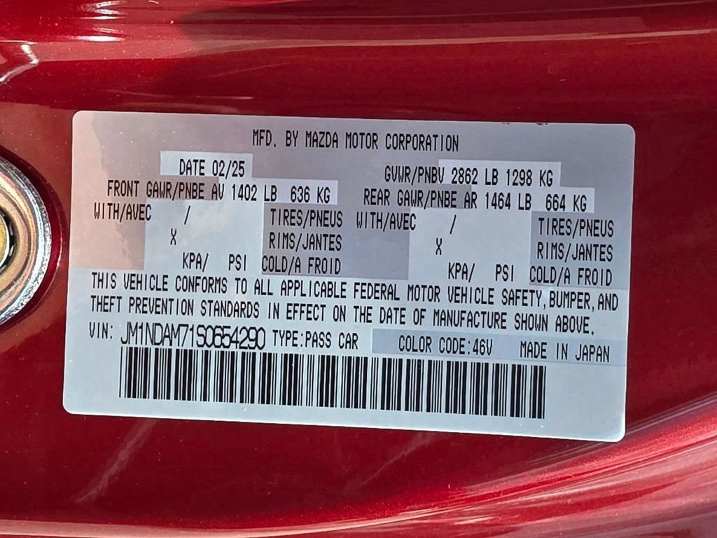 New 2025 MAZDA MX-5 Miata RF Grand Touring w/ Weather Package image 36