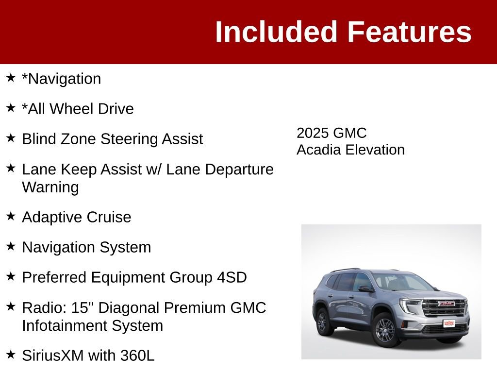 Used 2025 GMC Acadia Elevation AWD/4WD image 3