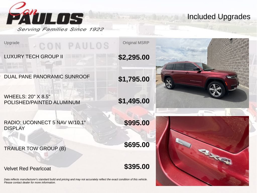 Used 2021 Jeep Grand Cherokee L Limited w/ Luxury Tech Group II AWD/4WD image 4